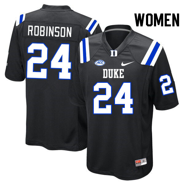 Women #24 Kimari Robinson Duke Blue Devils College Football Jerseys Stitched Sale-Black